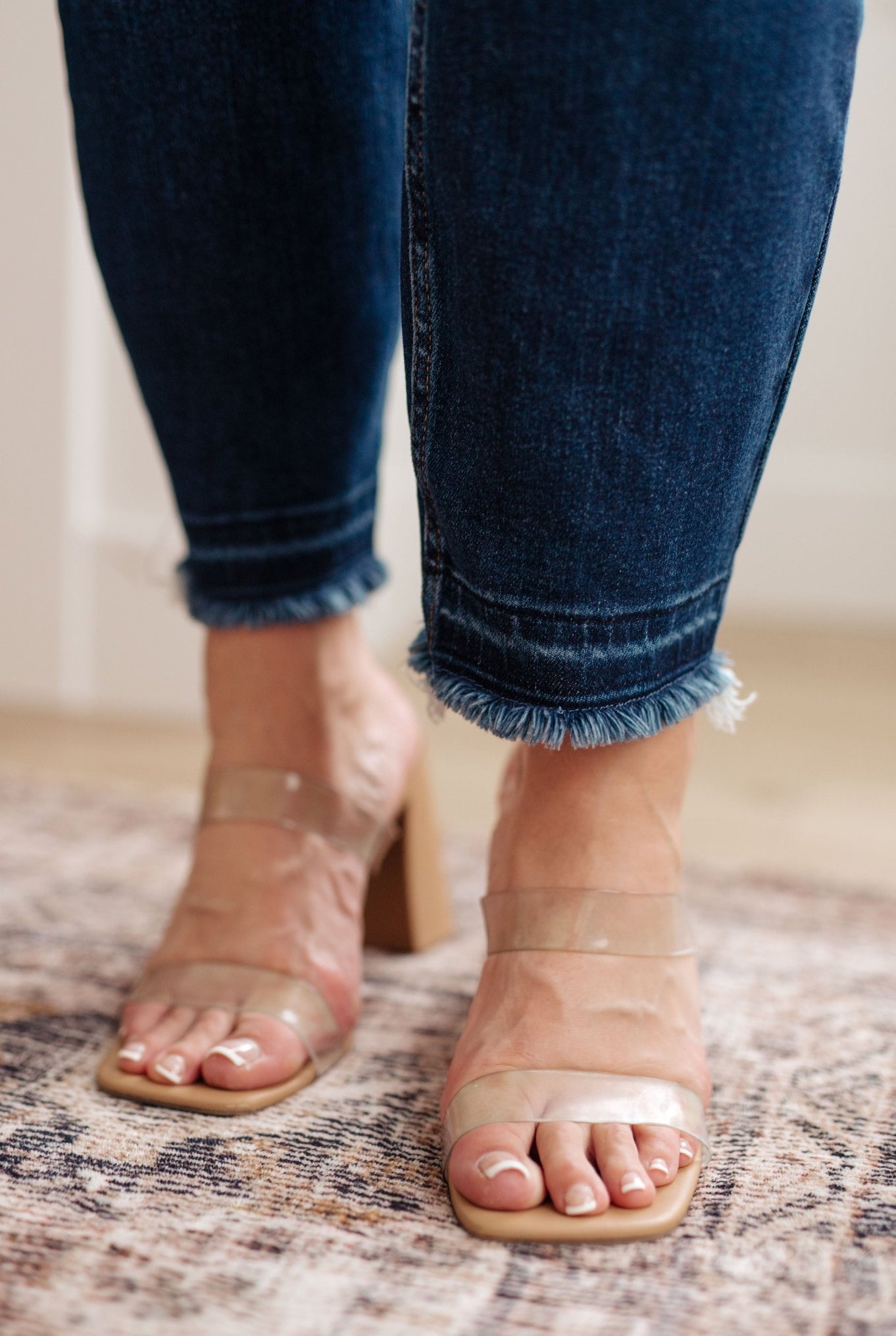 Phillipa High Rise Release Hem Slim Jeans (Online Exclusive) - Uptown Boutique Ramona