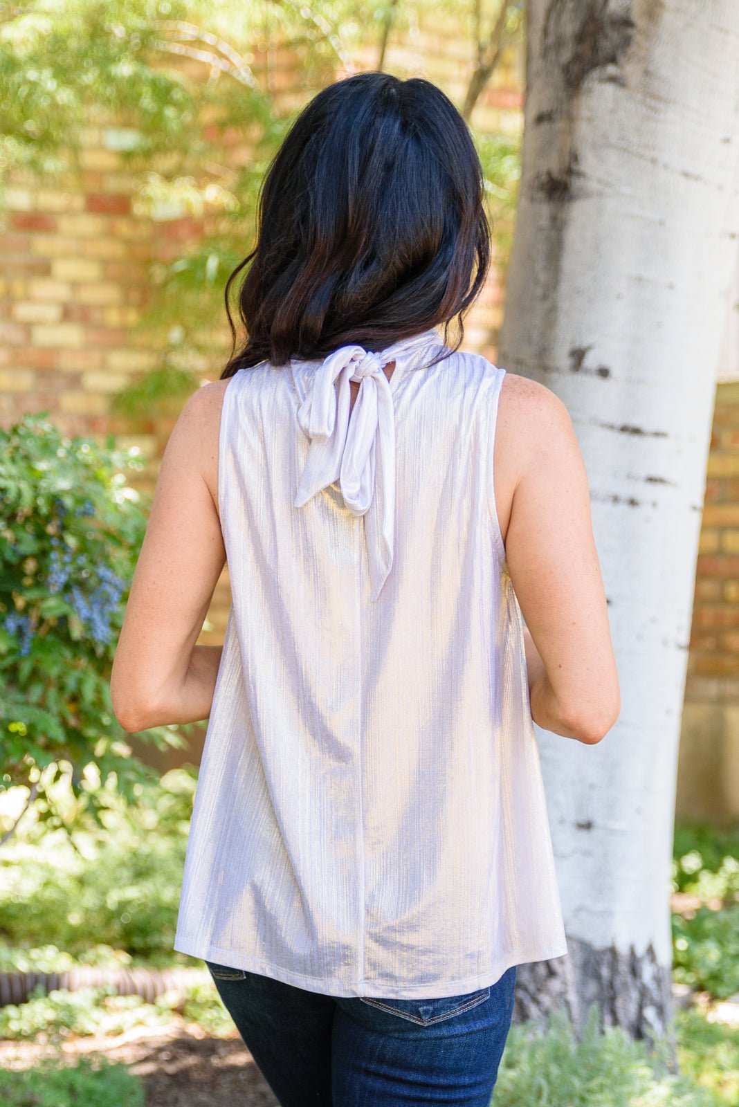 Photo Opt Sleeveless Blouse (Online Exclusive) - Uptown Boutique Ramona