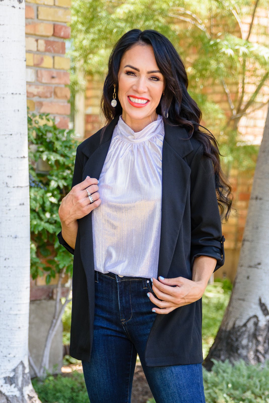 Photo Opt Sleeveless Blouse (Online Exclusive) - Uptown Boutique Ramona