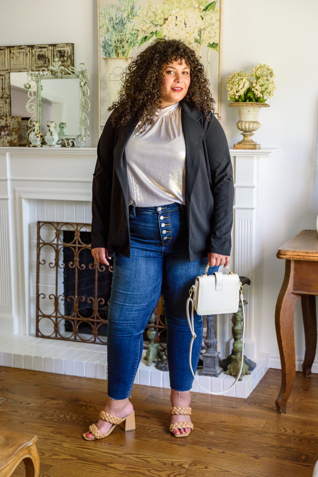 Photo Opt Sleeveless Blouse (Online Exclusive) - Uptown Boutique Ramona