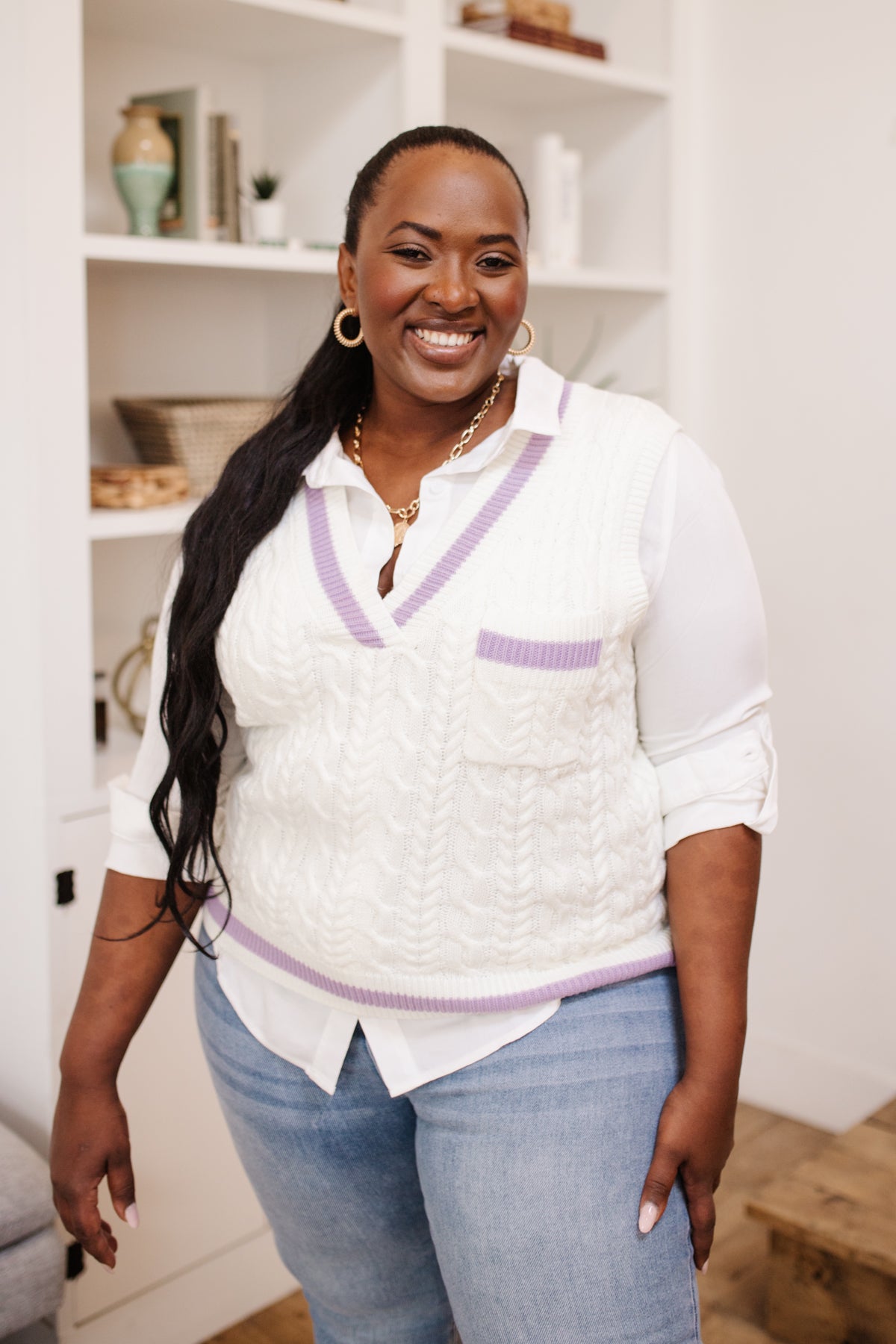 Power Girl Sweater Vest (Online Exclusive) - Uptown Boutique Ramona