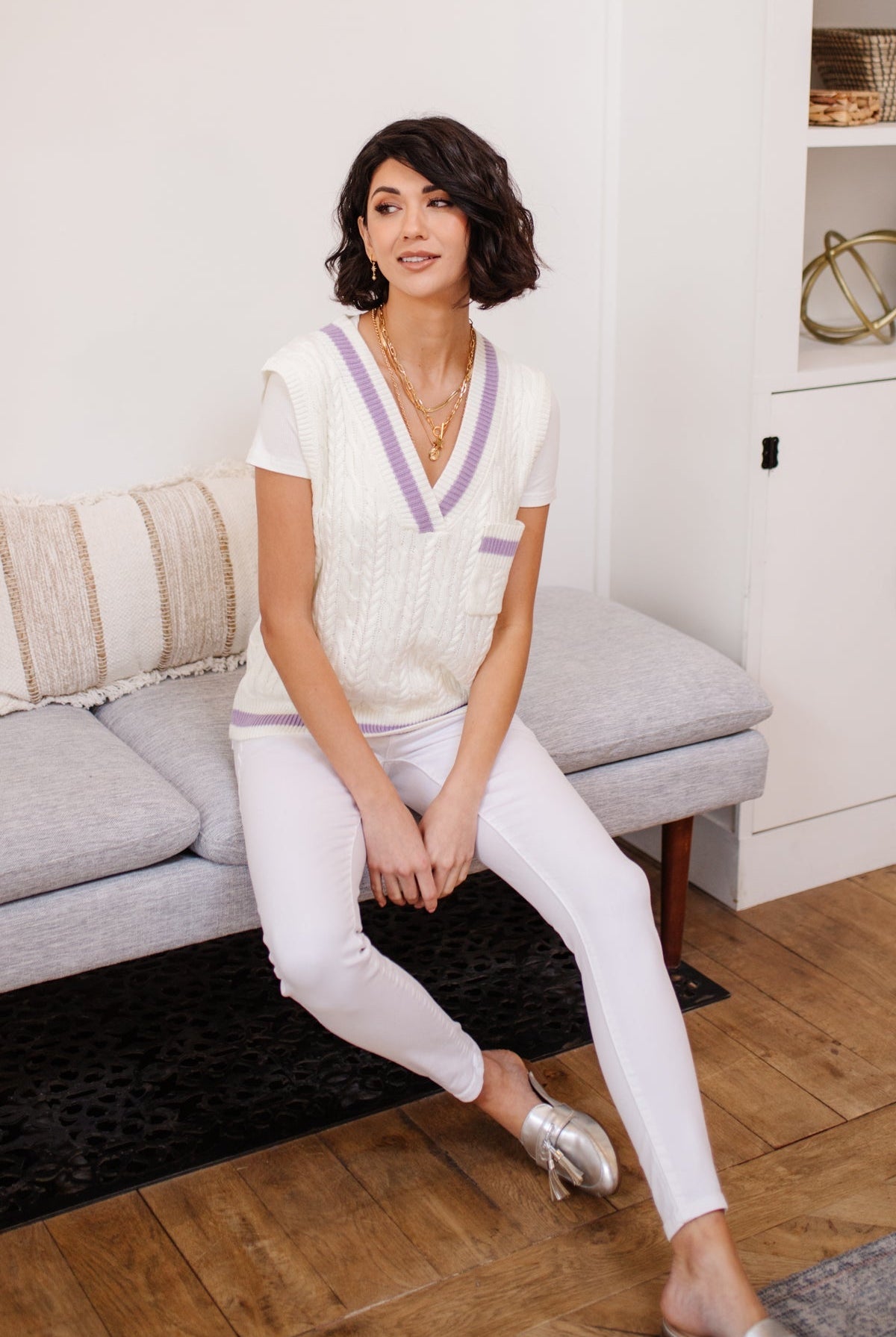 Power Girl Sweater Vest (Online Exclusive) - Uptown Boutique Ramona
