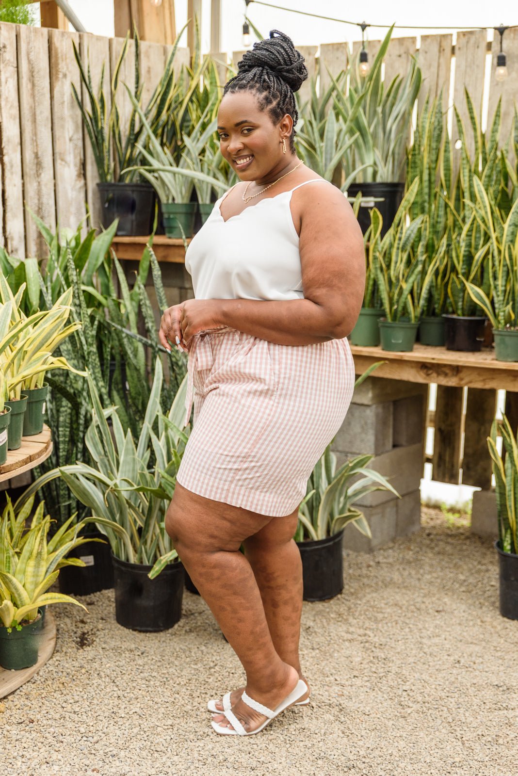 Prim & Pretty Gingham Tie Shorts (Online Exclusive) - Uptown Boutique Ramona