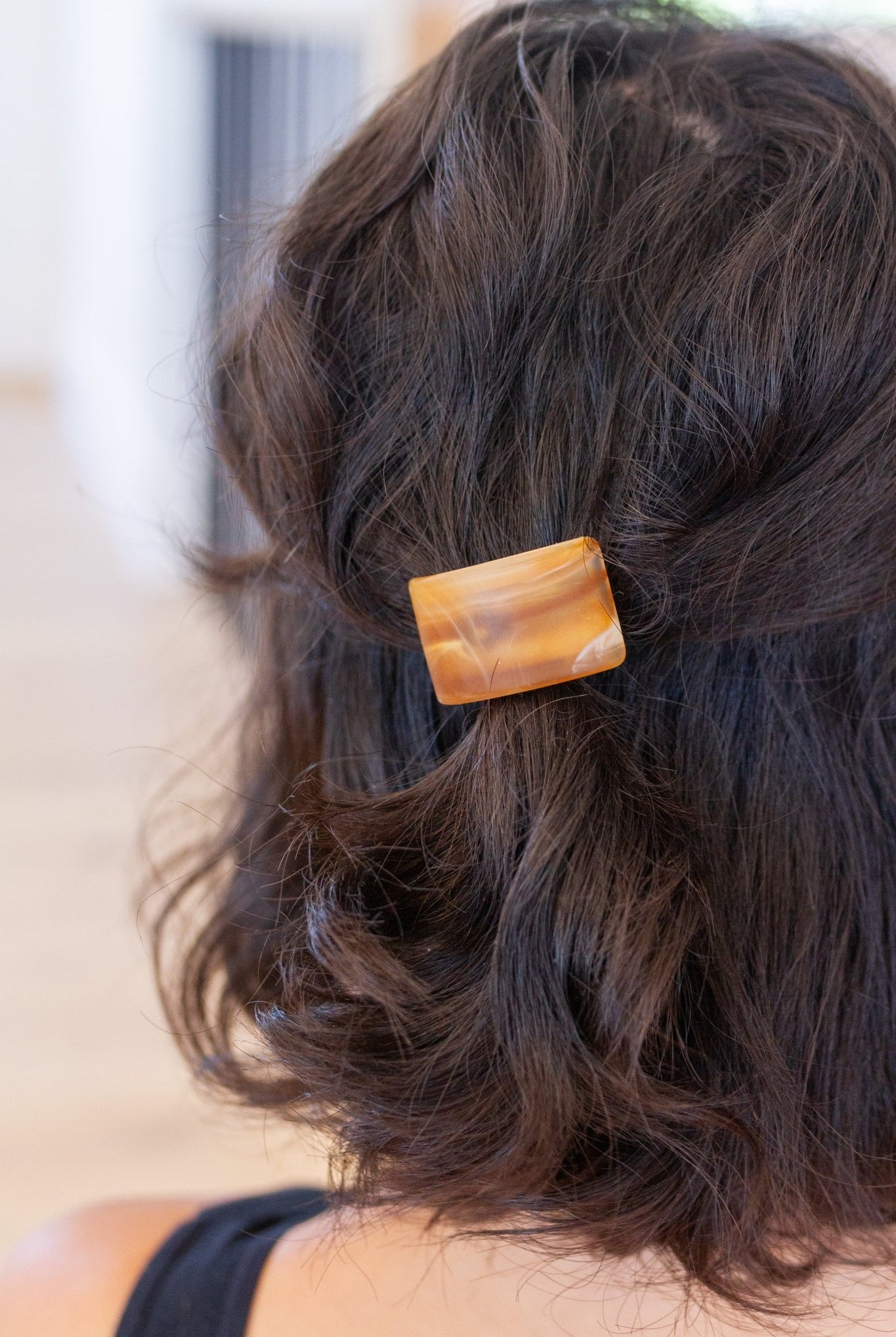 Rectangle Cuff Hair Tie Elastic in Amber (Online Exclusive) - Uptown Boutique Ramona