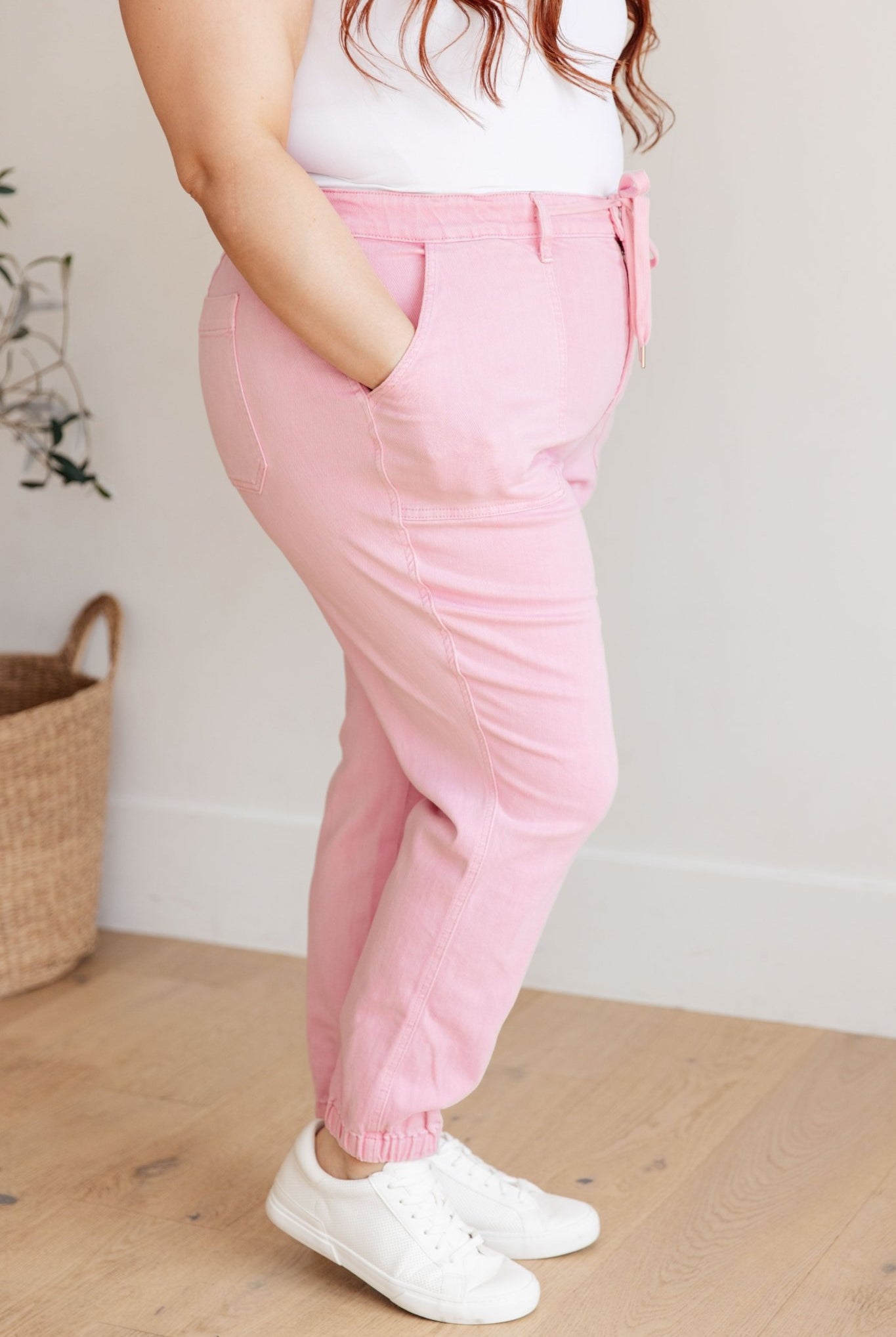 Regina High Rise Garment Dyed Denim Jogger (Online Exclusive) - Uptown Boutique Ramona