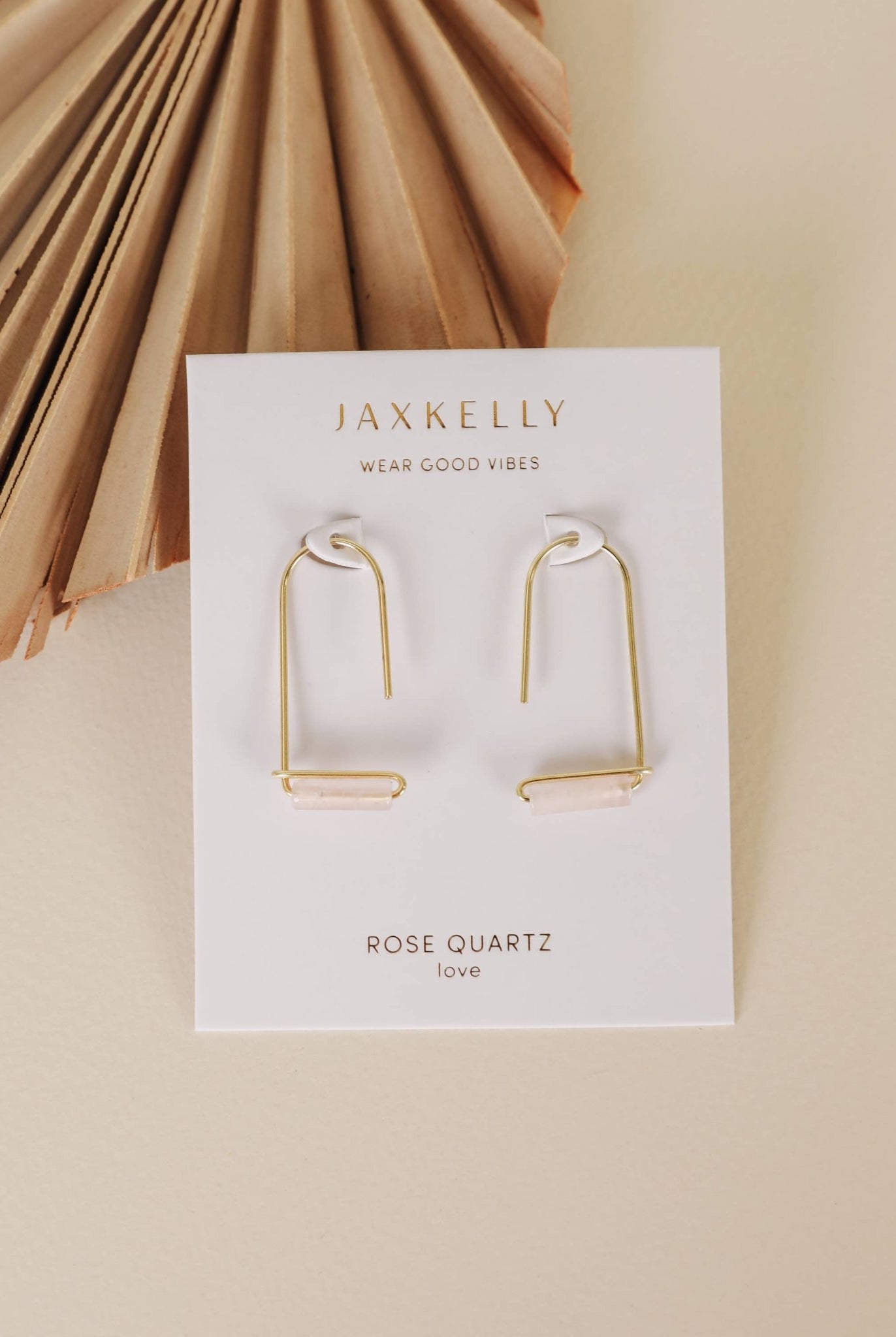 Rose Quartz Drop Earring - Uptown Boutique Ramona