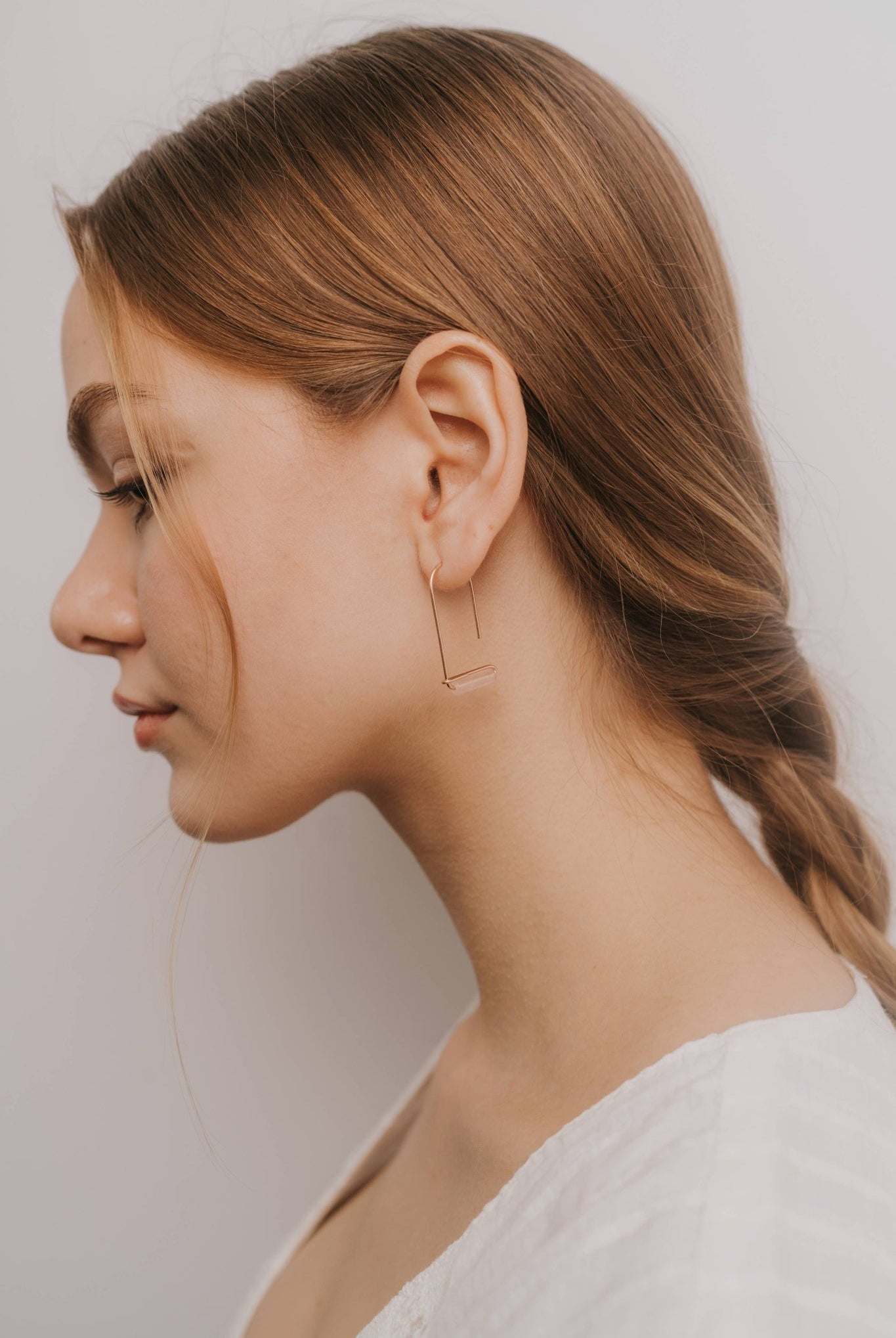 Rose Quartz Drop Earring - Uptown Boutique Ramona