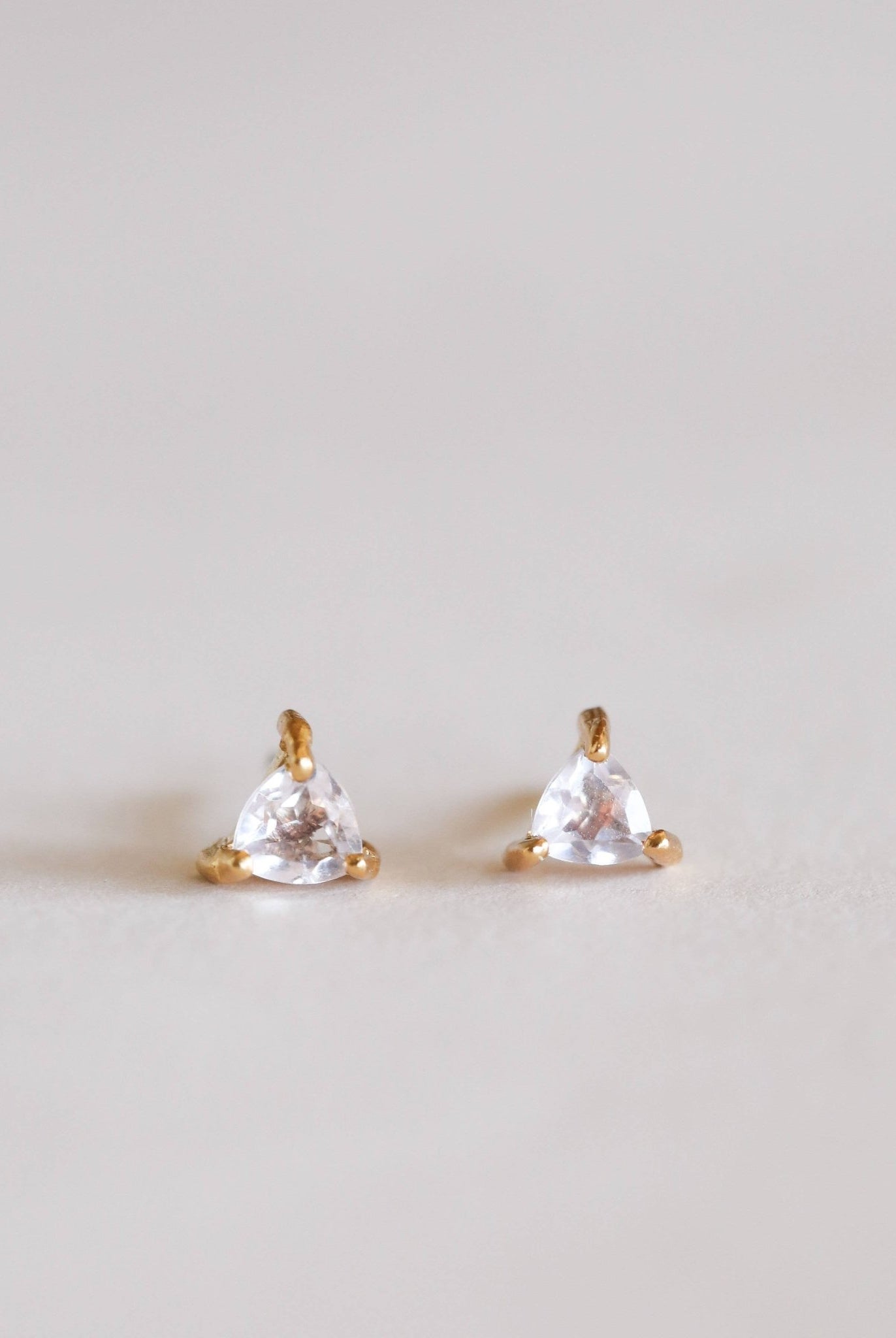 Rose Quartz Mini Energy Gem Earring - Uptown Boutique Ramona