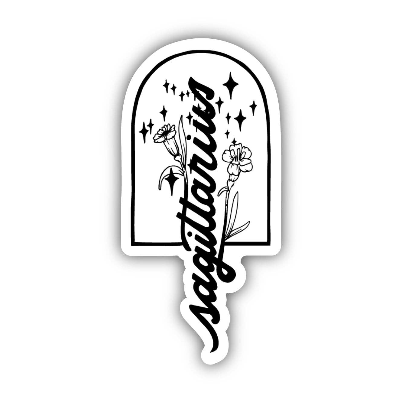 Sagittarius Carnation Zodiac Sticker - Uptown Boutique Ramona
