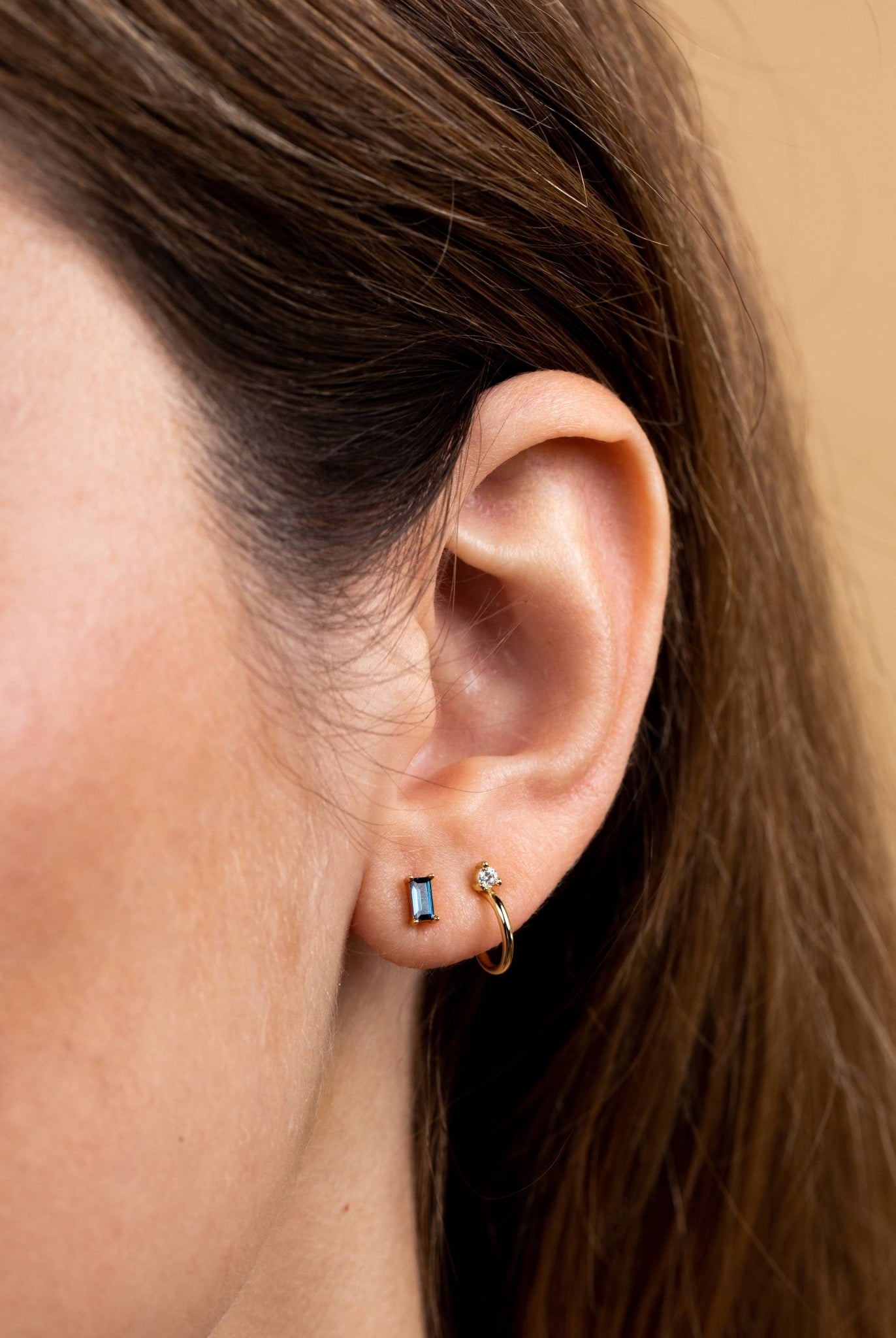 Sapphire Baguette Earring - Uptown Boutique Ramona