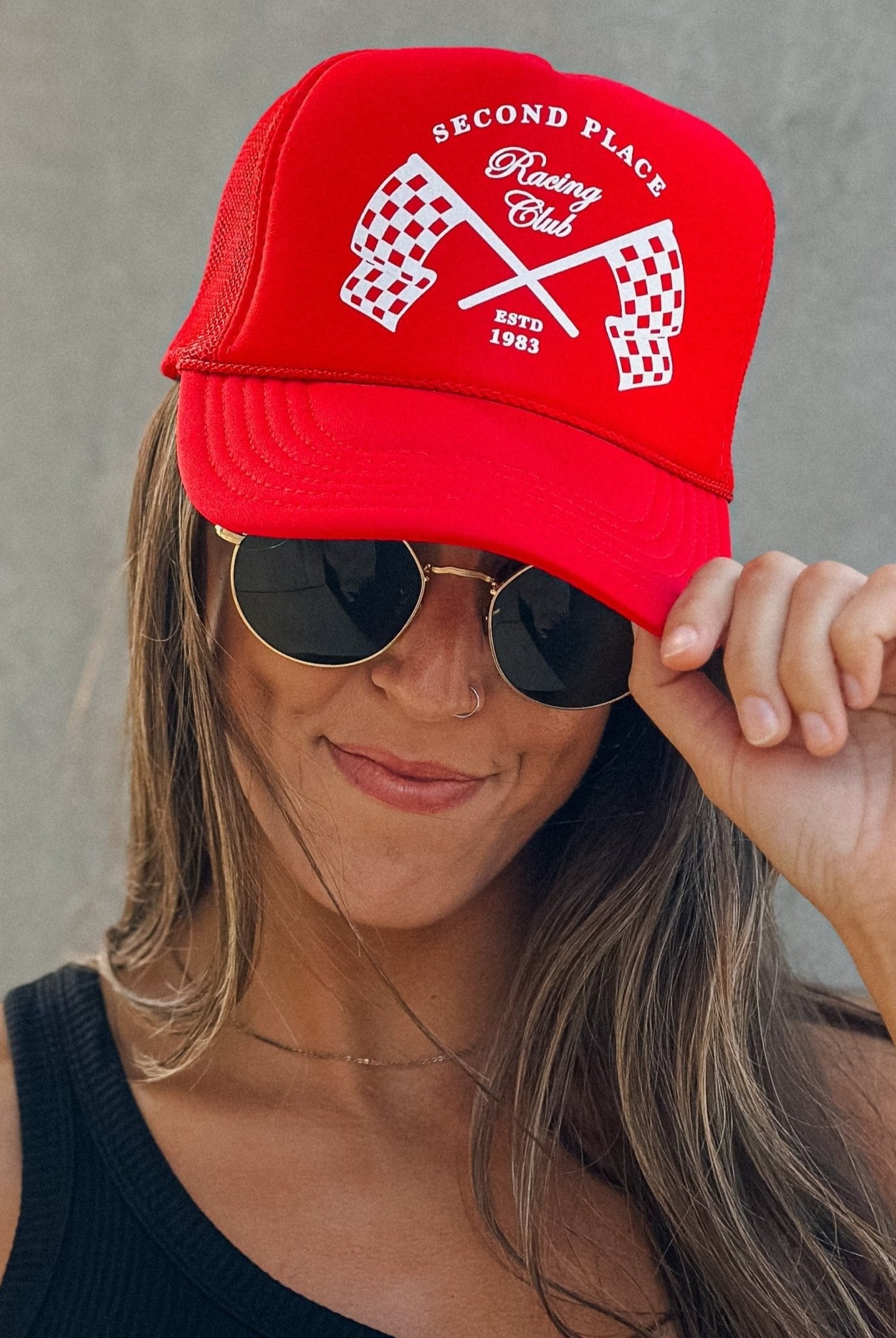 Second Place Racing Trucker Hat - Uptown Boutique Ramona