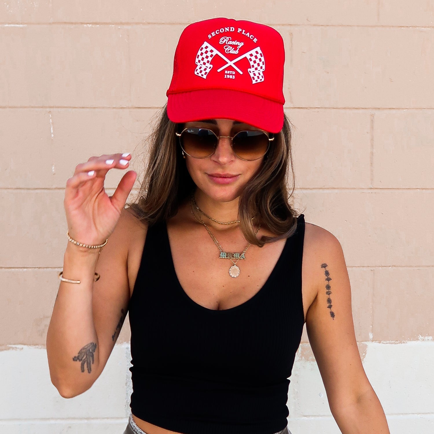 Second Place Racing Trucker Hat - Uptown Boutique Ramona