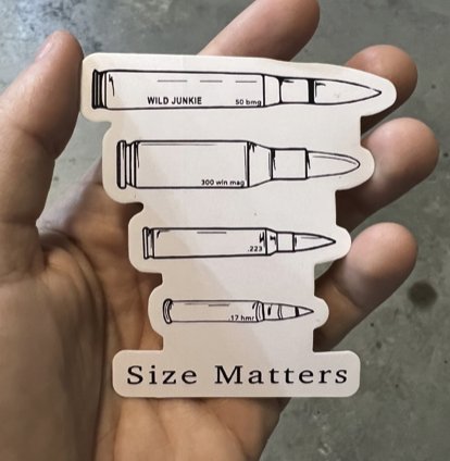 Size Matters Bullet Sticker - Uptown Boutique Ramona