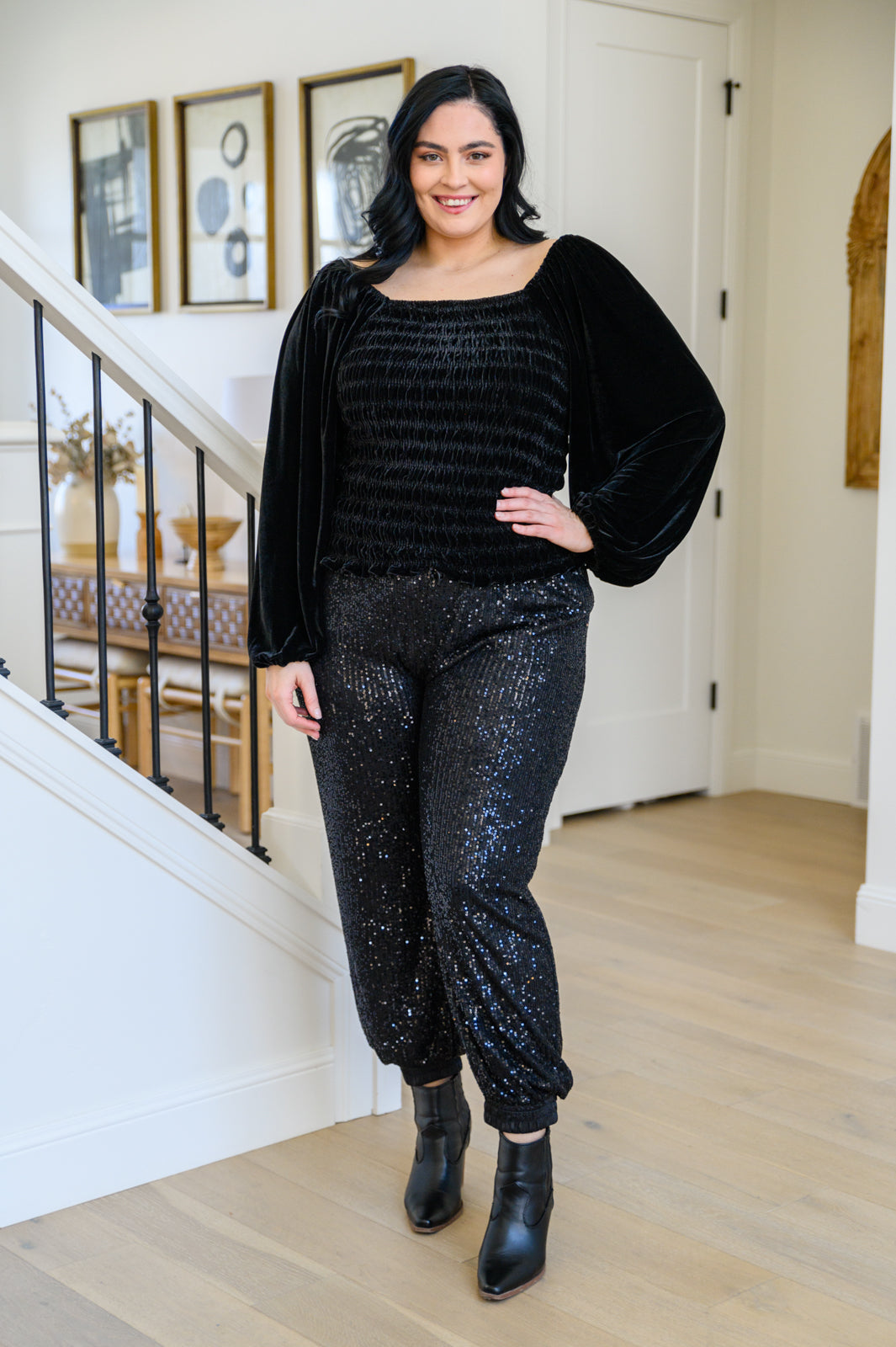 Life Of The Party Black Sequin Pants (Online Exclusive)