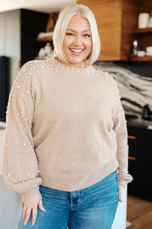 String Me Along Pearl Accent Sweater (Online Exclusive)