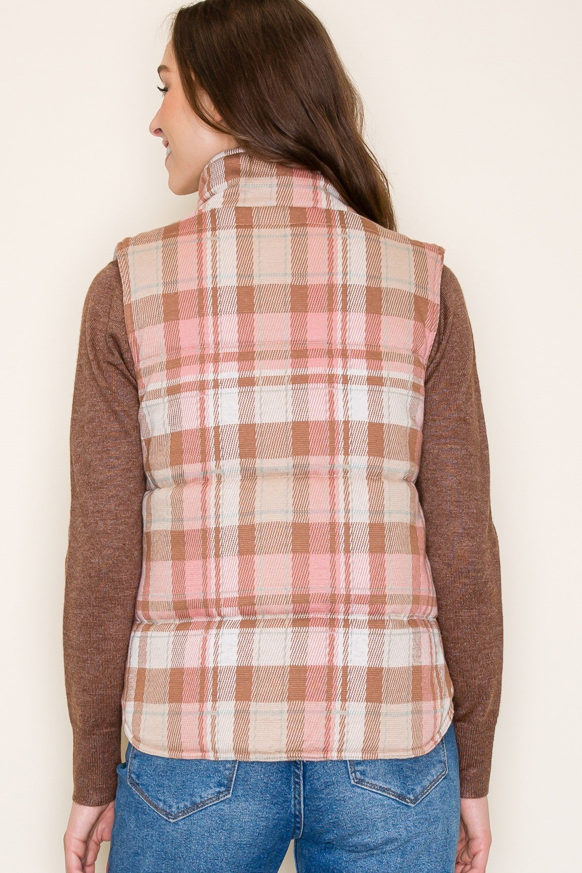 By The Book Brushed Plaid Vest