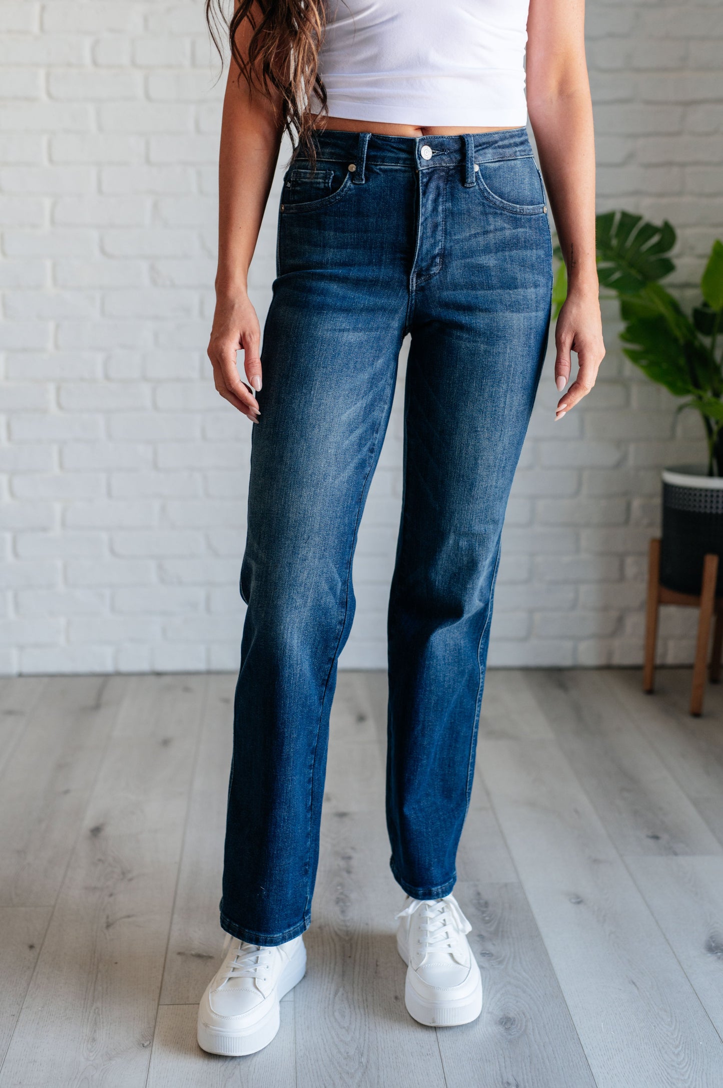 Muriel Mid Rise Control Top Classic Straight Jeans (Online Exclusive)