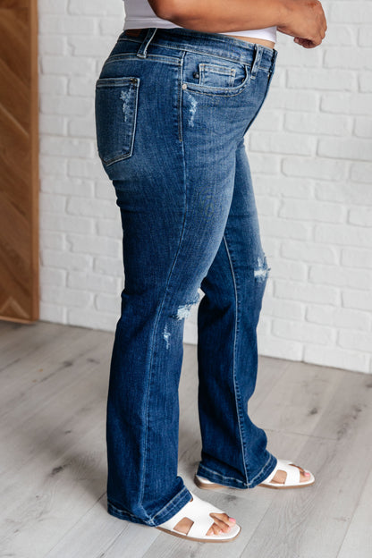 Mila Mid Rise Distressed Bootcut Jeans (Online Exclusive)