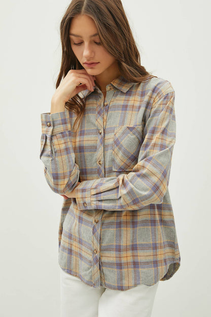 NO COMPARISON OVERSIZED PLAID FLANNEL