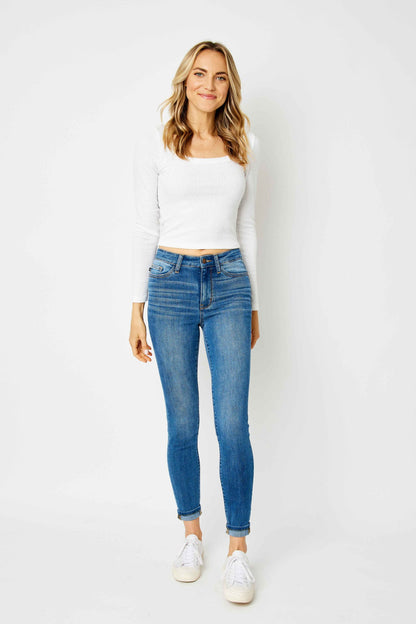 Kaylie Cuffed Skinny Jeans