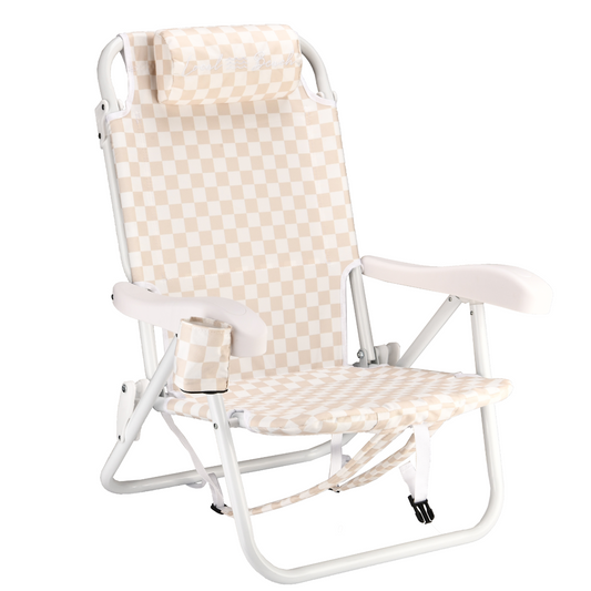Checker Backpack Chair Sand