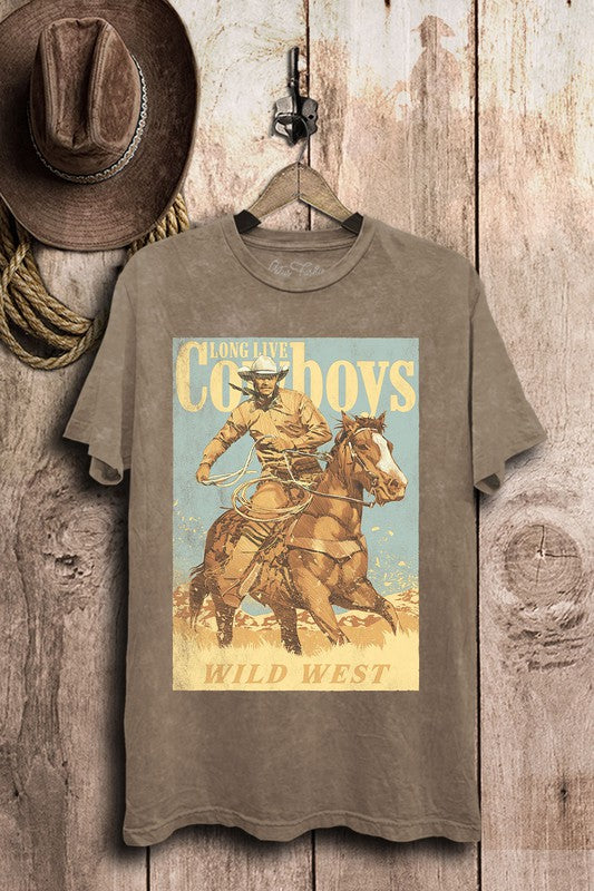 Camiseta con gráfico extragrande Long Live Cowboys 