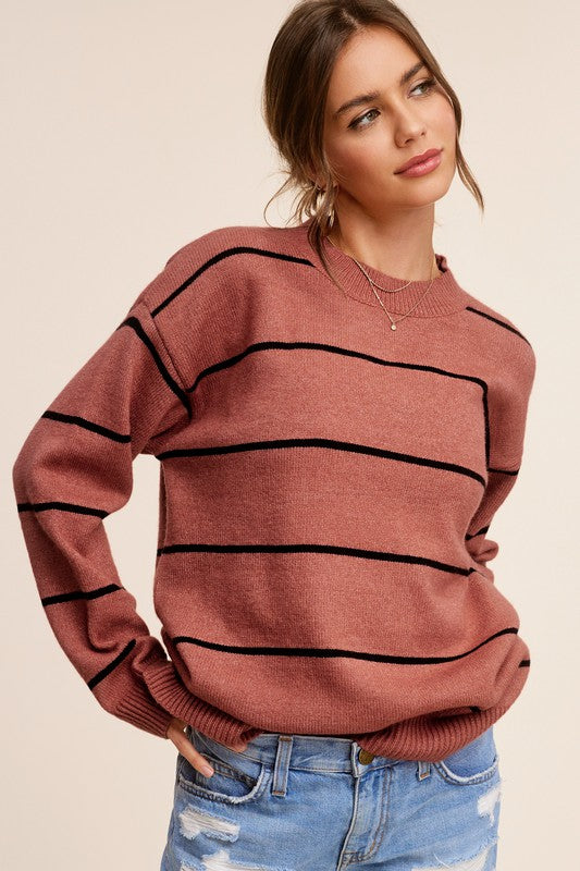 Keep On Shinning Striped Sweater