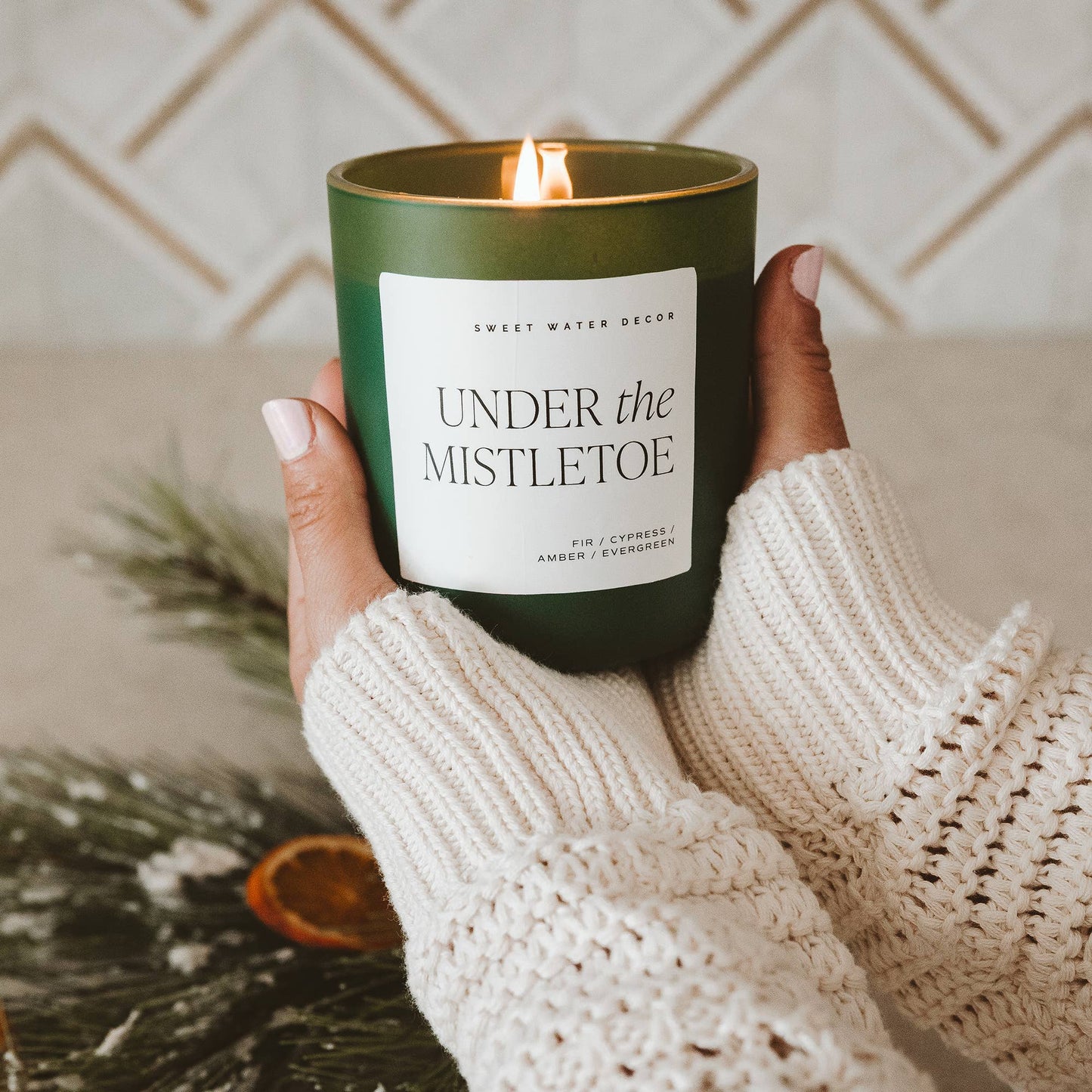 Under the Mistletoe Matte Candle