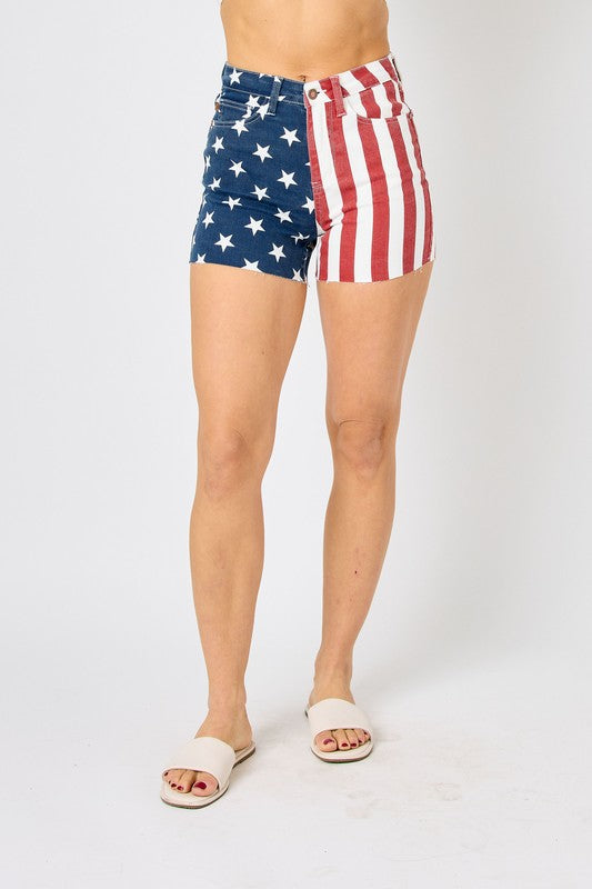 American Flag High Rise Shorts