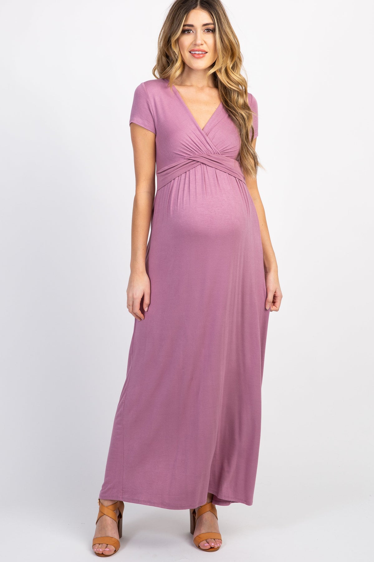 maternity and nursing maxi dress HATCH Collection The Softest Rib Side Seam Nursing Maxi Dress in White