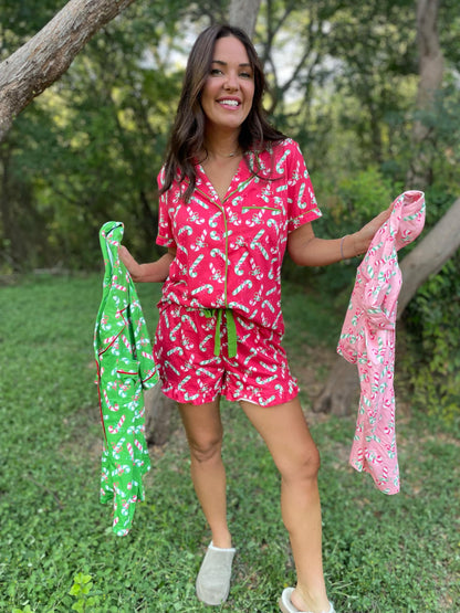 Christmas Candy Pajama Set in Three Colors *HC (Online Exclusive)