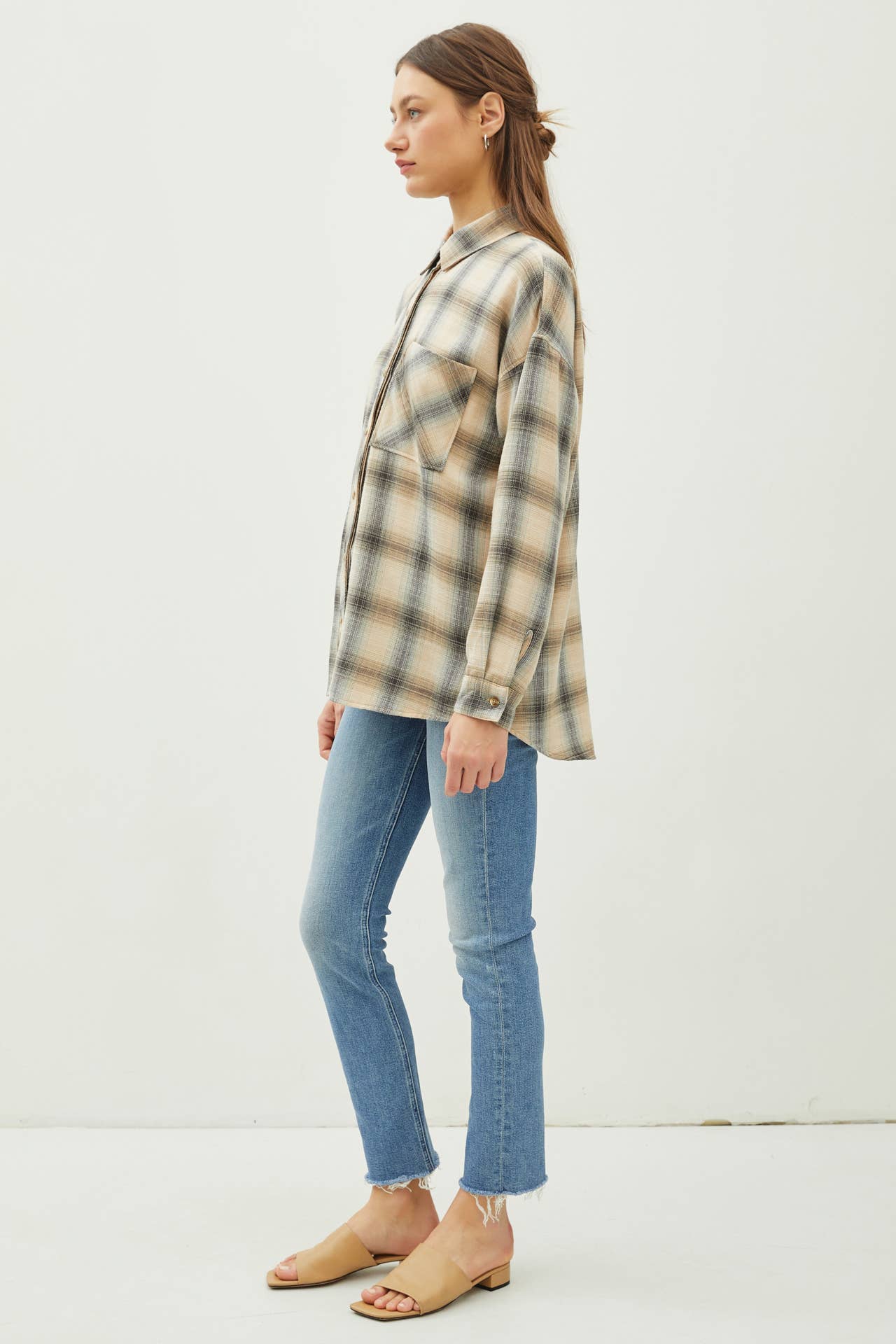 ALL IN THE DETAILS OVERSIZED PLAID FLANNEL