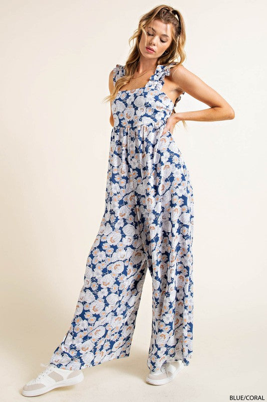 Aware Of This Floral Jumpsuit