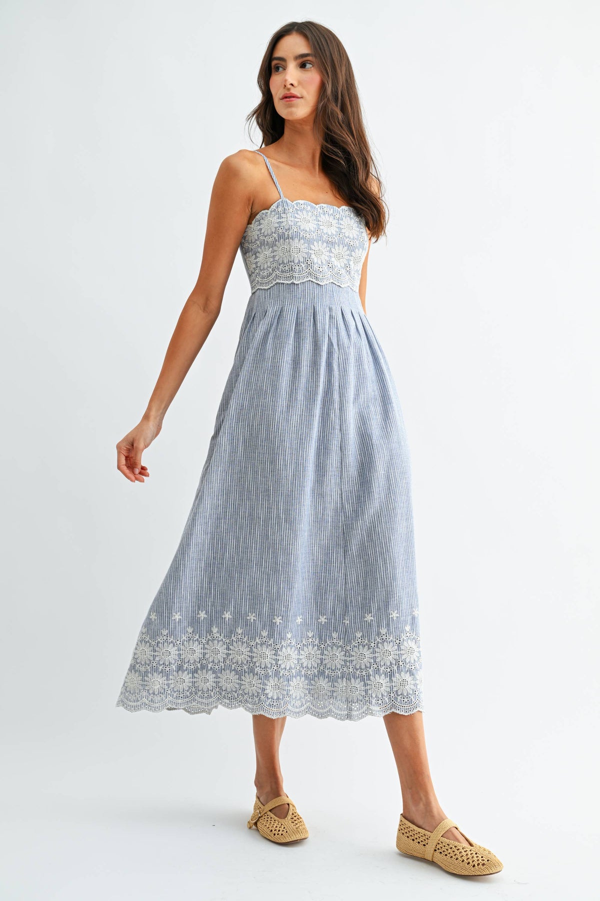 bluebelle midi dress Bluebell Pastel Blue Sleeveless Midi Dress