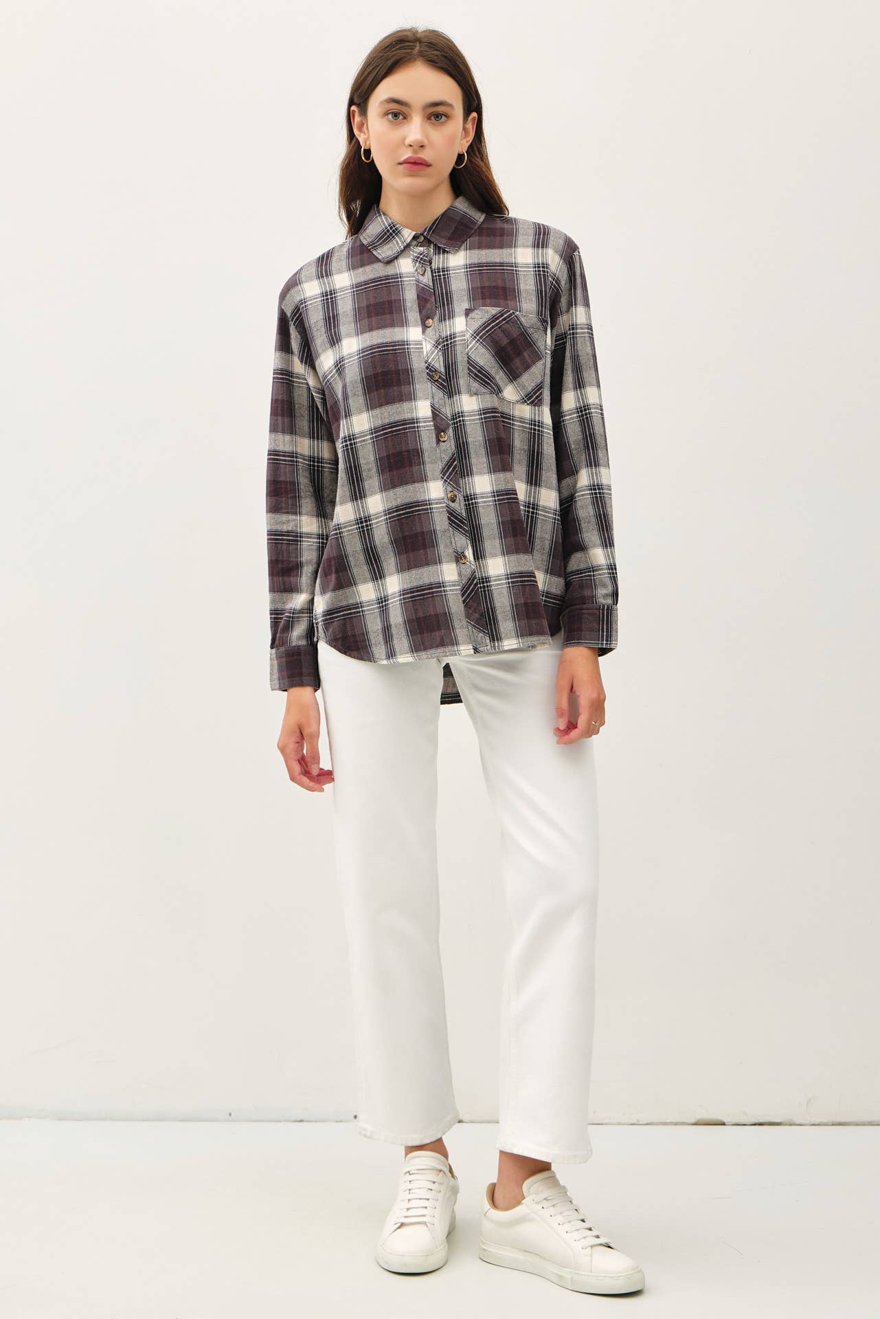 CHECK YES OR NO OVERSIZED PLAID FLANNEL