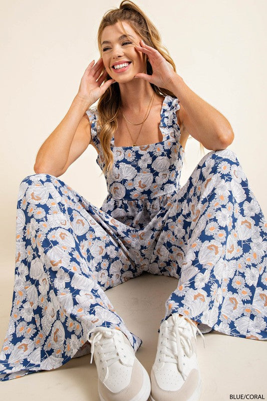 Aware Of This Floral Jumpsuit