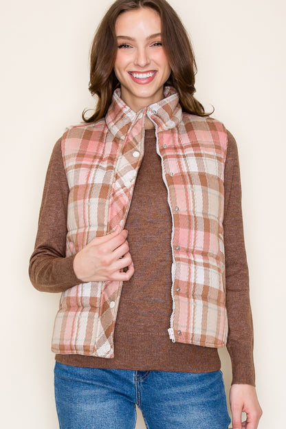 By The Book Brushed Plaid Vest