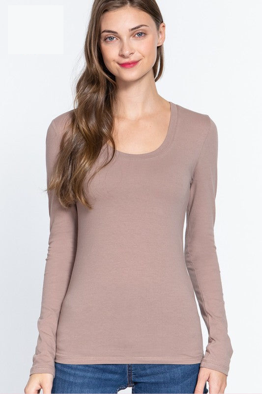 UB Basics: Embry Long Sleeve Scoop Neck Top