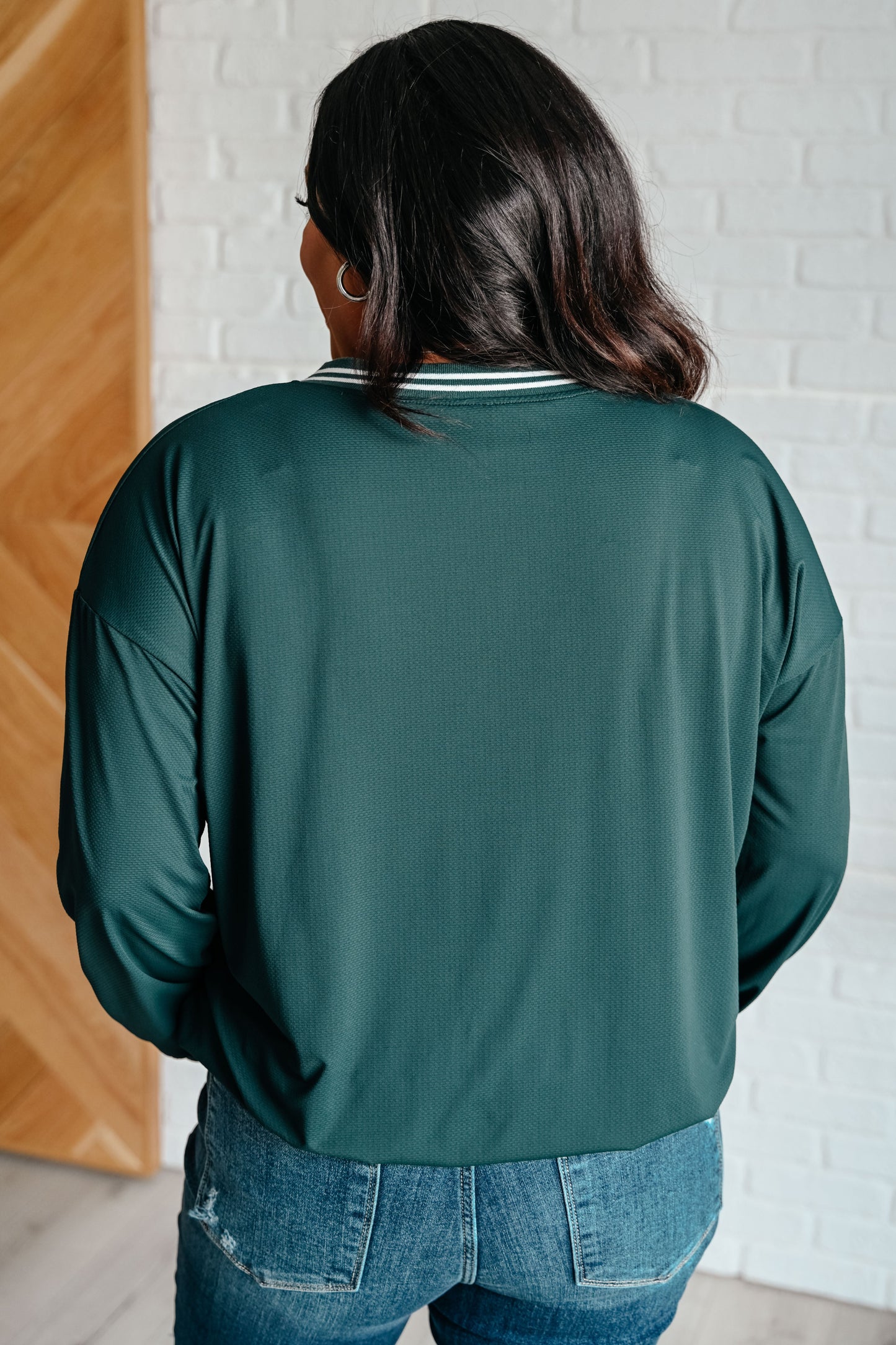 All Out Comfort V-Neck Pullover in Midnight Green (Online Exclusive)