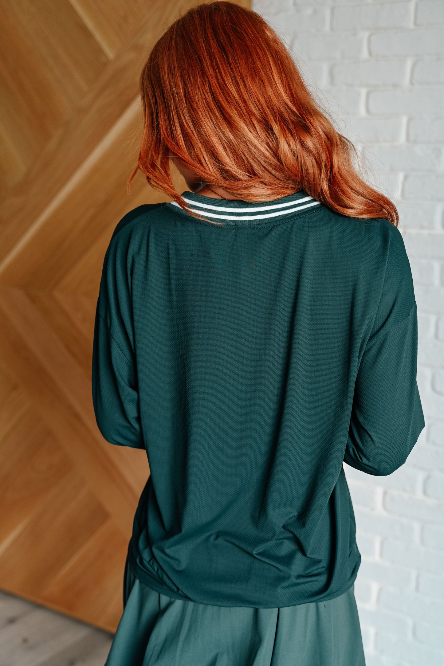 All Out Comfort V-Neck Pullover in Midnight Green (Online Exclusive)