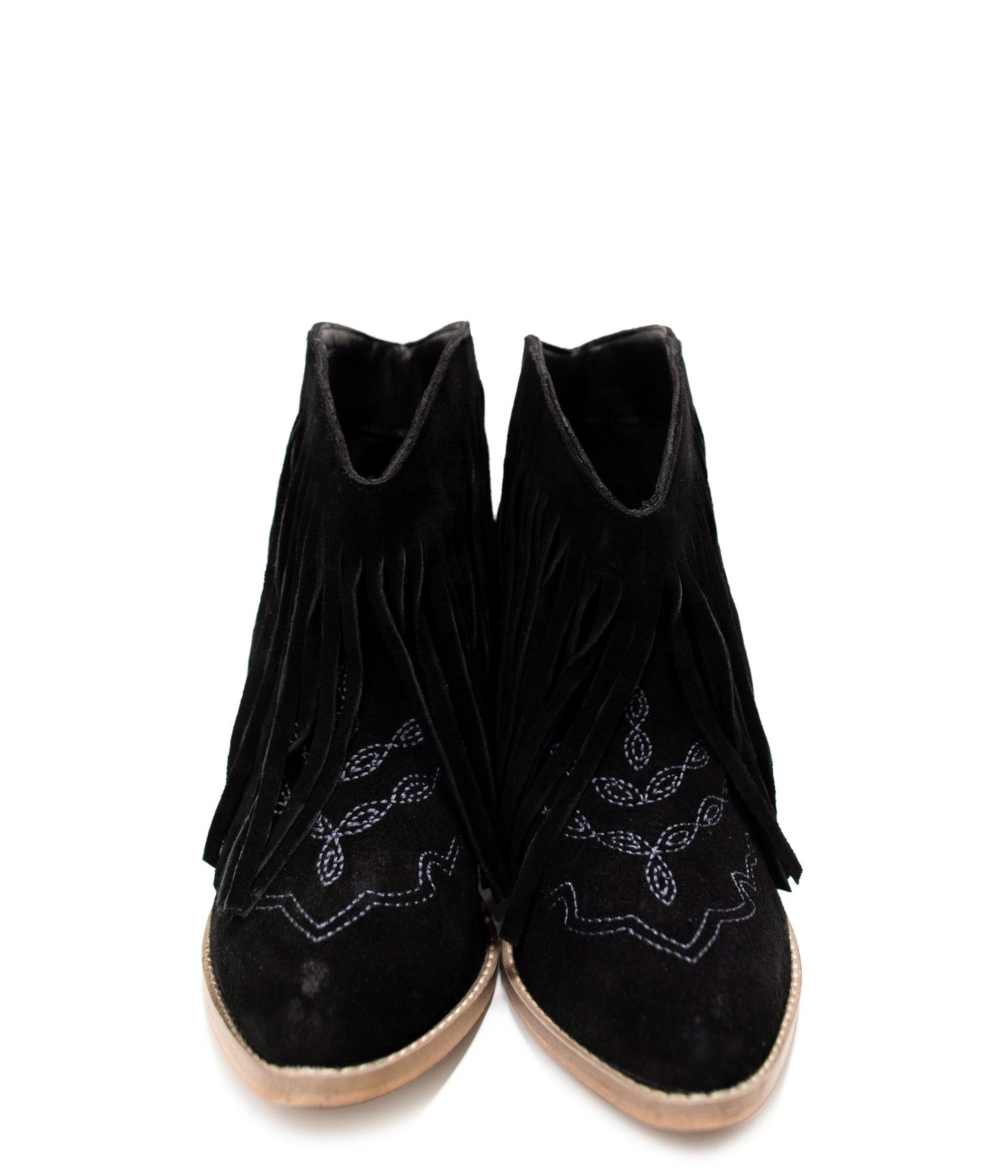 Amos Fringe Ankle Bootie in Black Suede (Online Exclusive)