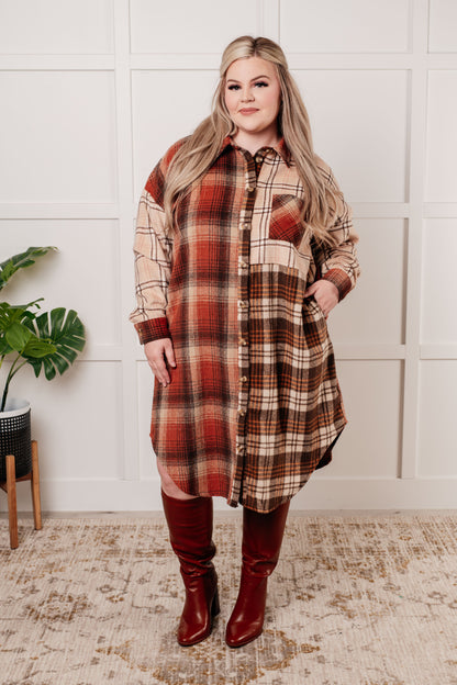 Cabin Fever Flannel Plaid Oversized Shacket (Online Exclusive)