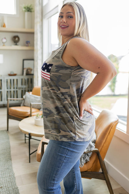 Camouflage Flag Pocket Tank (Online Exclusive)