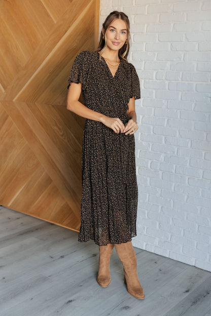 Cause a Scene Surplice Neck Dress (Online Exclusive)