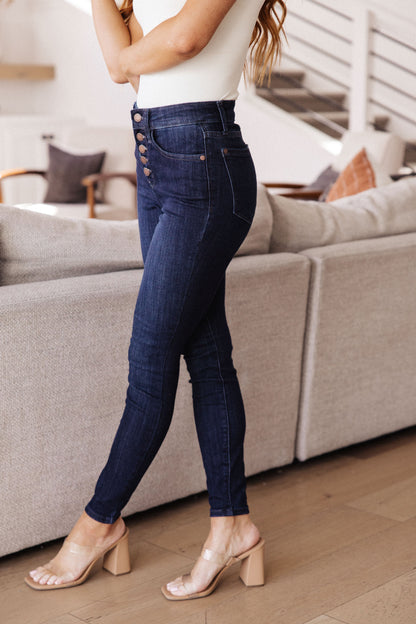 Jean skinny taille haute en résine poncé à la main Celecia (exclusivité en ligne)