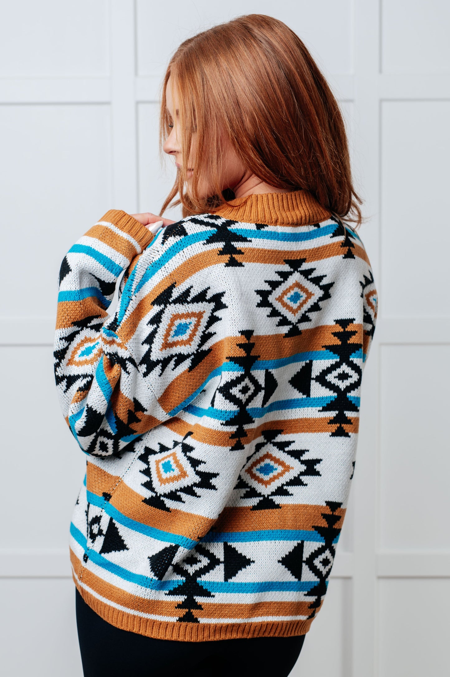 Desert Vibes Geometric Striped Sweater (Online Exclusive)