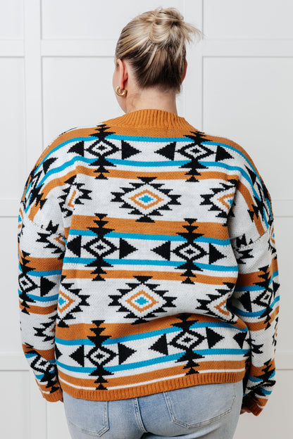 Desert Vibes Geometric Striped Sweater (Online Exclusive)