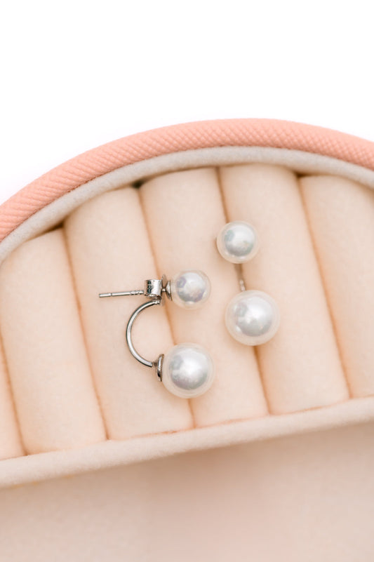 Double Pearl Stud Earrings (Online Exclusive)