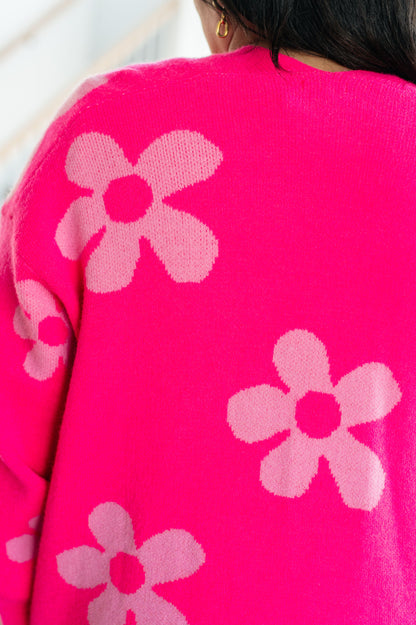 Cárdigan floral Enough Anyways en rosa (exclusivo en línea)