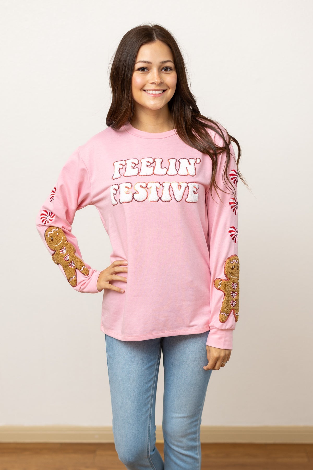 Feelin' Festive Pink Sweater *HC (Online Exclusive)